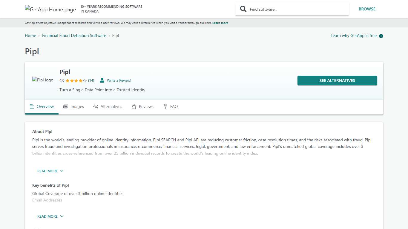 Pipl Reviews, Prices & Ratings GetApp Canada 2026